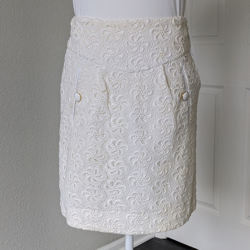 Anthropologie Leifsdottir Lace Pencil Skirt